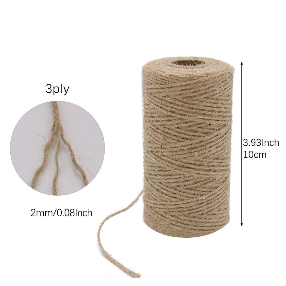 2 peças x 333 pés 2mm fio de j - Twine Jute Natural avaliação e preço